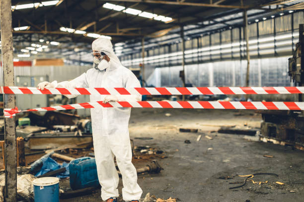 Professional Biohazard Cleanup technician working in Fulton, TX
